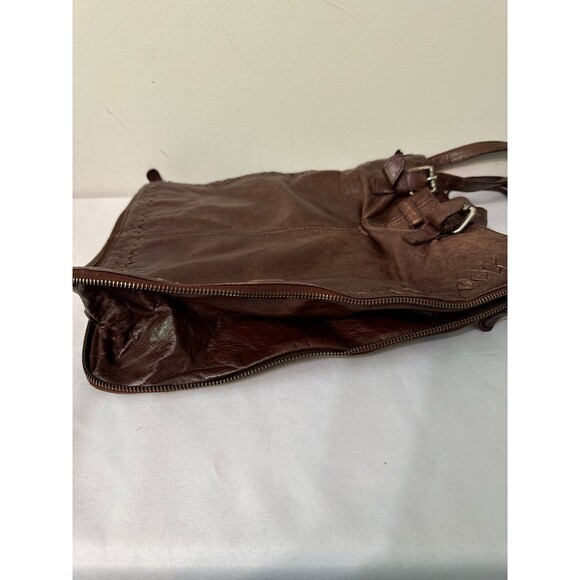 LATICO USA BROWN LEATHER EXPANDABLE TOTE - Picture 8 of 11